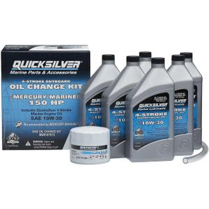 Quicksilver 4-Stroke Oil Change Kit  for Mercury Outboard Engines  15, 20, 25, 30, 40, 50, 60, 75, 90, 115, 150, 175, 200, 225, 250, 300, 350, 400 HP