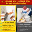 Wall Paint, 17.64oz White Touch-up Paint for Walls with Roller Brush, Water-Based and Low Odor Walls Repair Kit Apply for Walls and Ceilings, Ready to Use Interior Paints, Covers Stains, Graffiti