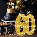 Eploger 12 Inch 60th Birthday Decorations for Men and Women,60th Anniversary Decorations,Glod Glitter 60th Birthday Centerpieces for Table Decorations,Number 60 Table Topper Decor (Gold)