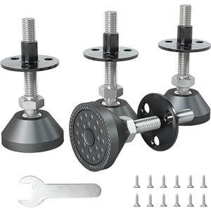 Heavy Duty Furniture Levelers - Dual Thread Design with Nut Kit - Adjustable Feet for Tables, Cabinets, Chairs, Workbench, Sofa - Supports 1420LBs - 4 Packs