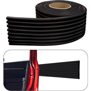 Rubber Bond Garage Wall Protectors - 4in x 12ft Strong Self-Adhesive Rubber Bumper Protectors for Garage Walls - Waterproof and Anti-Scratch Garage Wall Protector for Car Doors (Black)