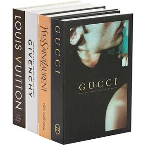 Decorative Books for Home Decor, Set of 4 Stylish Fake Books of Room Books Decor Aesthetic for Coffee Table Decor, Living Room, Table, Shelf Decor, Modern Hardcover Stacked Display Faux Books