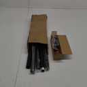 Zeerobee 1 Inch Curtain Rods for Windows 66 to 120, Black Curtain Rod, Heavy Duty Drapery Rods with Adjustable Length, Outdoor Modern Curtain Pole with Simple End Caps, 32"-120"