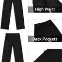 Straight Leg Jeans for Women Trendy High Waisted Cropped Boyfriend Mom Stretchy Frayed Hem Loose Wide Leg Baggy Pants (Black)