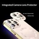 ZOZDOKG Magnetic for iPhone 16 Pro Max Case Compatible with MagSafe Built-in Full Camera Lens Protector, Electroplated iPhone 16 Promax Case, Gold