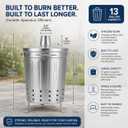 12-Gallon Galvanized Steel Incinerator Can with Lid
Rust-resistant construction, ventilated for steady airflow, covered burn design