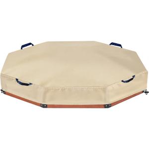 DUSTYPROTE Octagon Sandboxes Cover 420D Heavy Duty Children's Sandbox Protection, Outdoor Garden Outdoor Octagon Sand Box Cover (Khaki + Blue Handle 84" X 78" X 9") DUSTYPROTE Octagon Sandboxes Cover 420D Heavy Duty Children's Sandbox Protection, Outdoor Garden Outdoor Octagon Sand Box Cover (Khaki + Blue Handle 84" X 78" X 9")