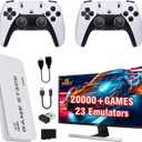 Retro Game Stick 4K HDMI – 20,000+ Classic Games, 23 Emulators, Plug & Play Nostalgia TV Console with Dual 2.4G Wireless Controllers & 64GB Card for Kids & Adults