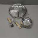 AIEVE Stainless Steel Kids Plates and Bowls with Suction,4 Pcs Kids Dinnerware Set Including Spoon,Fork,Divided Toddler Suction Plates and Suction Bowls