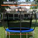 1PCS Trampoline Curved Pole, Universal Trampoline Replacement Enclosure Pole to Fit 8-16FT Curved Pole Trampoline Frame, Includes Foam Sleeve and Hardware with 2 Installation Options
