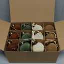 24 Pcs Velvet Christmas Balls Bulk Shatterproof Plastic Christmas Tree Decorations for Decorative Hanging Baubles (24, Brown Green Beige Khaki, 2.36Inch)