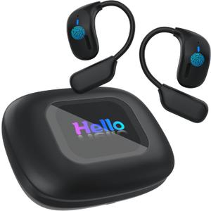 LX80 Ai Translation Earbuds – OWS Real-Time 144 Language Translator, Wireless Bluetooth Earphones, Open-Ear Design for Travel, Business & Learning, for iPhone & Android Compatible