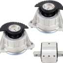 3 Pieces 2042404317 Front Left Right Engine Motor Mount 2006-2015 for Benz C200 C300 E200 E260 E300 CLS350 CLS300 CLS320 Replacement # 2042404217 2122400418