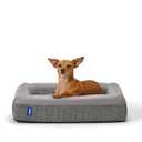 Casper Dog Bed, Plush Memory Foam, Medium, Gray, 25.0"L x 33.0"W x 6.0"Th