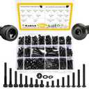 Kadrick Metric Screw Assortment, 960PCS M5 Screw Assortment Kit,M5 Bolts Nuts Washers, Grade 10.9 Alloy Steel Hex Socket Black Screws,Lenth Form 8MM-40MM