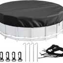 Round Pool Cover| Inground Pools Covers Summer Protector| Waterproof, Dustproof Hot Tub & Solar CovVer, CoverR Accessories for Enhanced Stability | Oxford Cloth (Refer to description, 8FT)