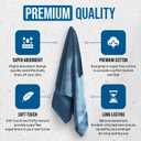TOWELTIQUE- Organic Cotton Luxury Bath Towels Pack of 6 GOTS & Oeko- TEX Certified | Premium Soft, Absorbent & Quick-Drying Towels for Bathroom, Gym, Spa & Hotel Use – Turquoise, 30” x 58”, 16” x 30”, 13” x 13”