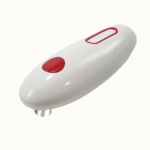 Cooks Professional Electric Can Opener - Redefine Cooking Ease for Seniors & Arthritic Patients with Innovative Hands-Free Operation and One Touch Design (White)
