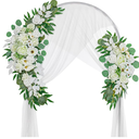 Wedding Arch Flowers, Artificial Flowers for Decoration, 2pcs Flower Swag and 1 pcs Semi-Sheer Chiffon Table Runner Swag for Beautiful Dream Wedding Ceremony Floral Decor - Pack of 3