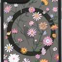 LUHOURI for iPhone 12 Pro Max Case Cute - Wireless Charing Compatible,Trendy Floral Design for Women Girls,Military-Grade Shockproof Not-Slip Matte Phone Cover, Colorful Petite Daisies