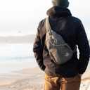 WATERFLY Crossbody Sling Backpack Sling Bag Travel Hiking Chest Bags Daypack (Dark gray)