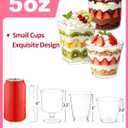 SHOPDAY 5 oz Plastic Dessert Cups with Spoons 150 Pack
3 Shapes Small Paifait Cups, Goblet & Round & Square Dessert Cups Each 50 Pcs, Appetizer Cups Shooter Cups for Mousse Yogurt