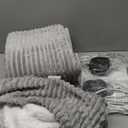 Bedsure GentleSoft Electric Blanket Queen Size - Soft Ribbed Flannel Heated Blanket with Dual Control, Heating with 10 Heat Settings & 10 Time Settings, 8 hrs Timer Auto Shut Off (84"x90", Light Grey) (02 - Harbor Mist)