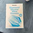 Wine2Go Diamond Silicone Wine Glasses 9oz, Pack 2