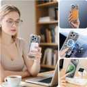 for iPhone 15 Pro Max Case Clear Magnetic, Compatible with MagSafe, Ocean Marine Animals Pattern, Slim Shockproof Camera Lens Protection Phone Case for Women Men 6.7" - White