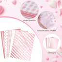woric 120 Sheets Pink Tissue Paper Bulk for Gift Bags Metallic Pink Dots Stars Stripes Gift Tissue Paper for Mother's Day DIY Crafts Girl's Birthday Wedding Baby Shower Decoration, 14 x 20 Inch