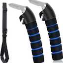 Car Handle Assist for Elderly - Car Door Handle for Elderly & Seniors & Handicap - Multifunction Car Armrest Portable Bar2Pack Blue and Strap