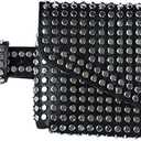 Women Mini Punk Rivet PU Leather Fanny Pack Waist Bag Envelope Flap Clutch Cell Phone Purse