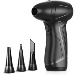 Compressed Air Duster 130,000 RPM, Electric Air Blower with Scroll Wheel Precision Speed Control, Storm-Level Turbo Airflow for Home Car PC Dust Cleaning, Cordless Rechargeable Portable Gadget for Men