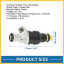 Fuel Injector No.E59E-9F593-A1A/E67E-9F593-B1B Fuel Injection Nozzle for Ford F-150 1987-1990 4.9L for Ford Bronco 4.9L 1987-1990 Gray 6 Pcs Auto Replacement Parts