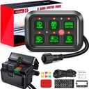 Nilight 6 Gang Switch Panel Universal Circuit Control Relay System with Fuse Wiring Harness Automatic Dimmable ON-Off LED Switch Pod for Cars Trucks Boats ATV UTV SUV