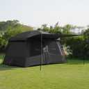 Vidalido Tents6-8 Person Camping Tent with Extended Vestibule2 Room Weather Resistant Family TentsEasy Install Waterproof Outdoor Tent for Backpacking and Camping Hiking, Black