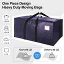10 x VELVETSURE 12 Pack Heavy Duty Large Moving Bags W/Backpack Straps - Strong Handles & Zippers, Storage Totes, Fold Flat, Alternative to Moving Box and Storage Bin, Semi-Transparent+Blue+Black