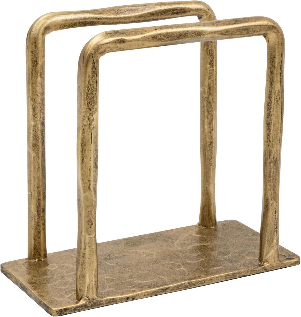 Napkin Holder for TableHeavy duty solid Metal Hand Forged Standing Napkin Dispenser for Kitchen, Dining Room, Cocktail, Farmhouse Kitchen Decor