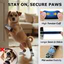 Anti Slip Dog Socks to Prevent Licking Paws - Double Side Paw Covers Dogs Grip Sock for Hardwood Floors, No Twist Dog Booties Grippy Socks for Small Medium Large Senior Dogs, Light Grey and Black, L