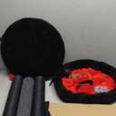 MECOOL 4in1 Small Cat Tree,Scratching Post with Tower Soft Bed, Sisal Carpet Jute Posts with Three Hanging Ball Toys and Massage Brush for Indoor Cats and Kittens, Black