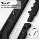Detachable Trigger Point Massage Cane, Button-Release Design Massage Hook for Back, Neck & Shoulder Pain Relief, Pressure Point Massage Tool for Muscle Recovery (Medium, Black)