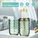 GALPADA Portable Toothbrush Travel Case Sturdy Toothbrush Holder Cup Reusable for Camping Hotel