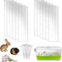 12 Pcs 14" x 4.5" Pet Cage Edge Liner PVC Clear Urine Guard Side Lining Cage Accessories for Rabbit Ferret Hamster Rat Critter Nation