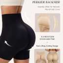 Butt Pads Shapewear Tummy Control Butt Lifting Panties Padded Underwear (Black, M)