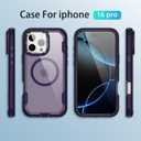 Korecase Magnetic for iPhone 16 Pro Case 6.3" [Compatible with Magsafe] Military-Grade Drop Proof Double Protection Bumper Phone Case Cover for iPhone 16Pro Frosted Purple