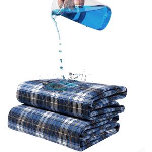 Non-Slip Bed Pads for Incontinence Washable (36" x 52"|Pack of 2),Waterproof Bed Pads, Adult Washable Incontinence Bed Pads for Adults, Dog, Kids (Blue)