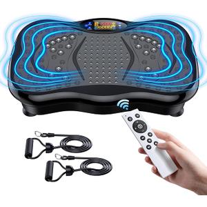 Vibration Plate Exercise Machine, Lymphatic Drainage Machine for Weight Loss, Lymphatic Drainage & Muscle Recovery, Multiple Speeds with Bluetooth & Remote, Max User Weight 330lbs
