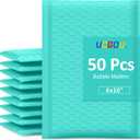 UCGOU Bubble Mailers 6x10 Inch Teal 50 Pack Poly Padded Envelopes Small Business Mailing Packages Opaque Self Seal Adhesive Waterproof Boutique Shipping Bags for Jewelry Makeup Supplies