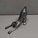 Comfify Yoga Cat Decorative Paper Towel Holder or Toilet Paper Holder - Adorable Downward Dog Pose Kitty- Cast Iron Paper Towel Stand - Antiqued Cast Iron White Color - 18.5" - Silver with Black
