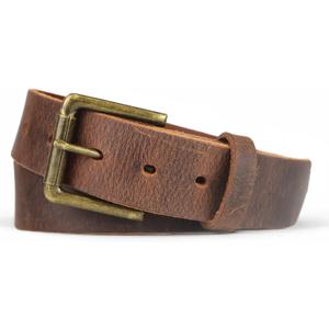 Daltech Force Brown Distressed American Bison Belt  Full Grain Leather  No Fillers  Durable Casual Belt for Men (36)